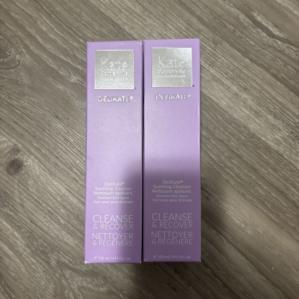 2 Pack Kate Somerville Delikate Soothing Cleanser Full Size 4 fl oz